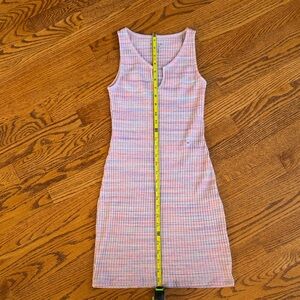 American Eagle Outfitters Pink and Blue Midi Dress